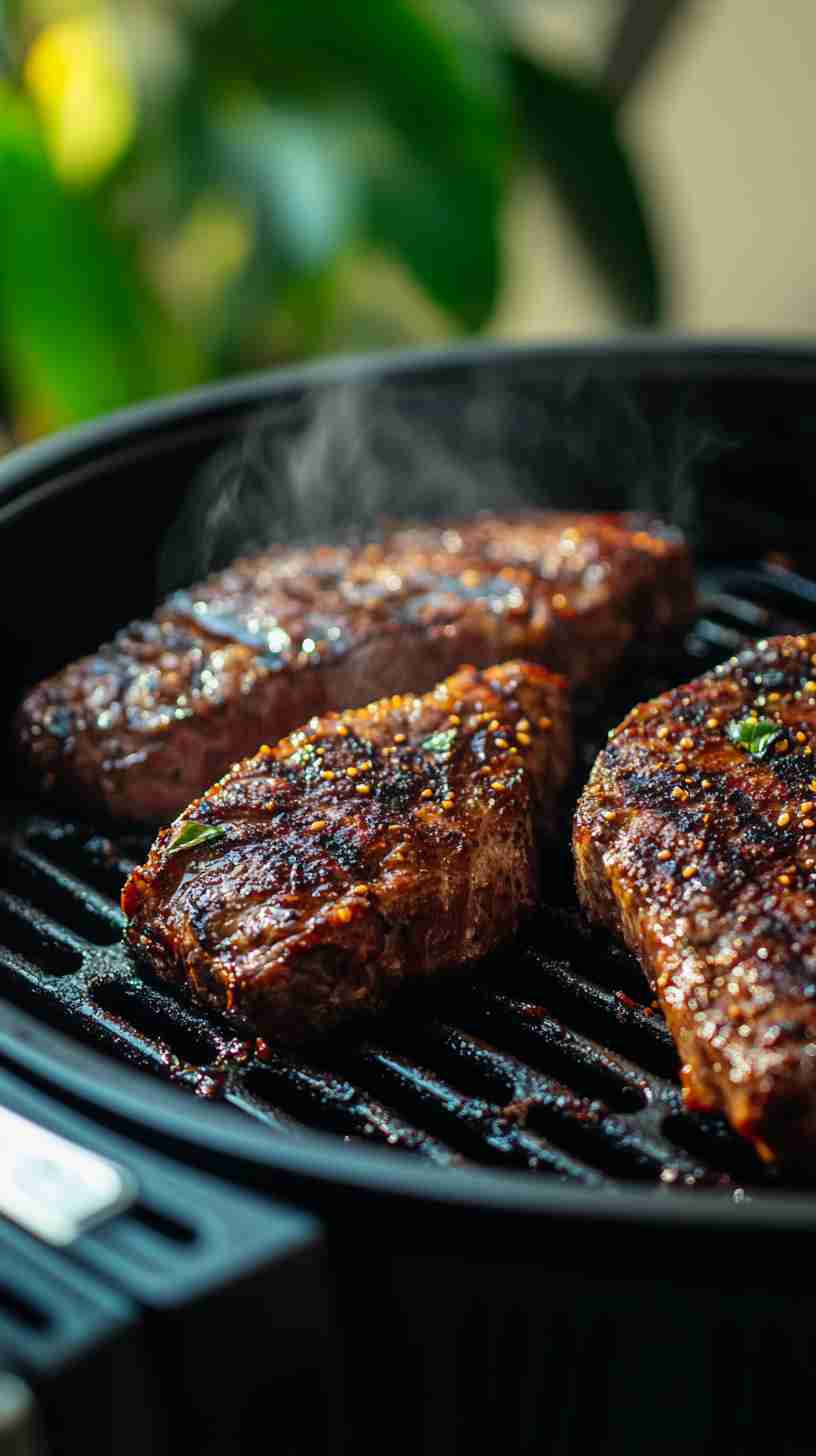 Air Fryer BBQ Steak with Smoky Seasoning
