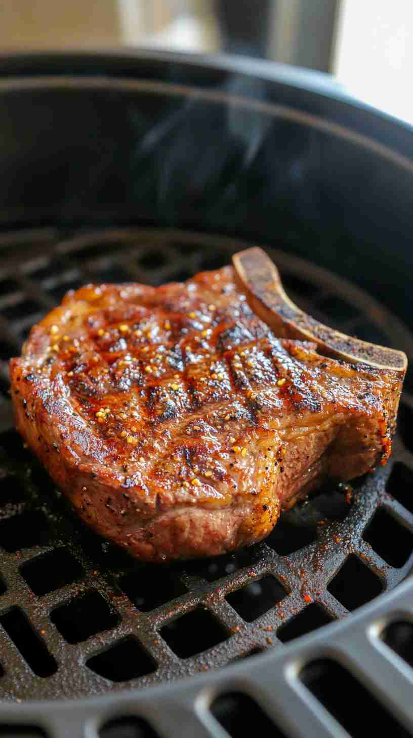 Air Fryer BBQ Steak with Smoky Seasoning