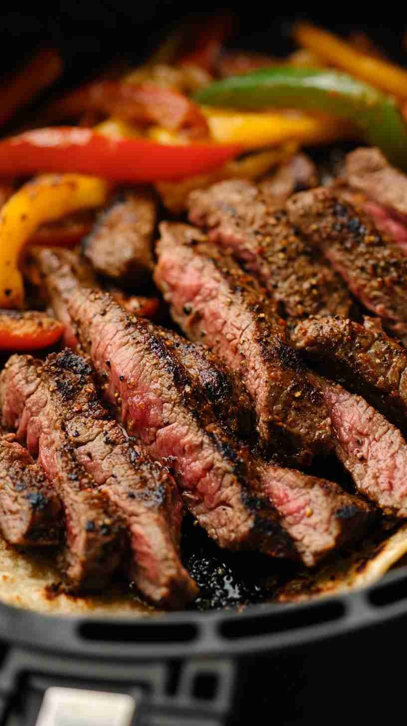 Air Fryer Steak Fajitas