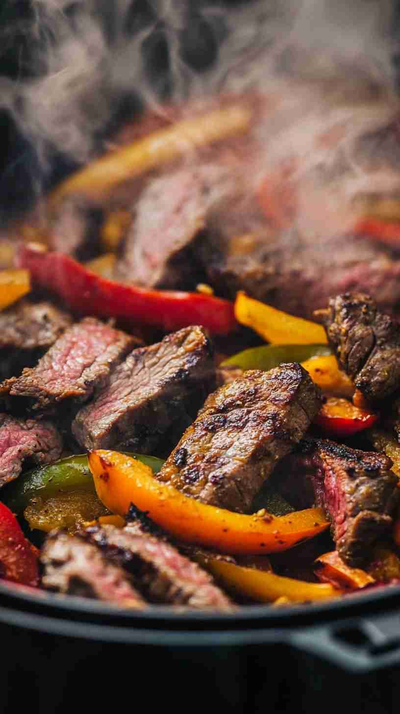 Air Fryer Steak Fajitas