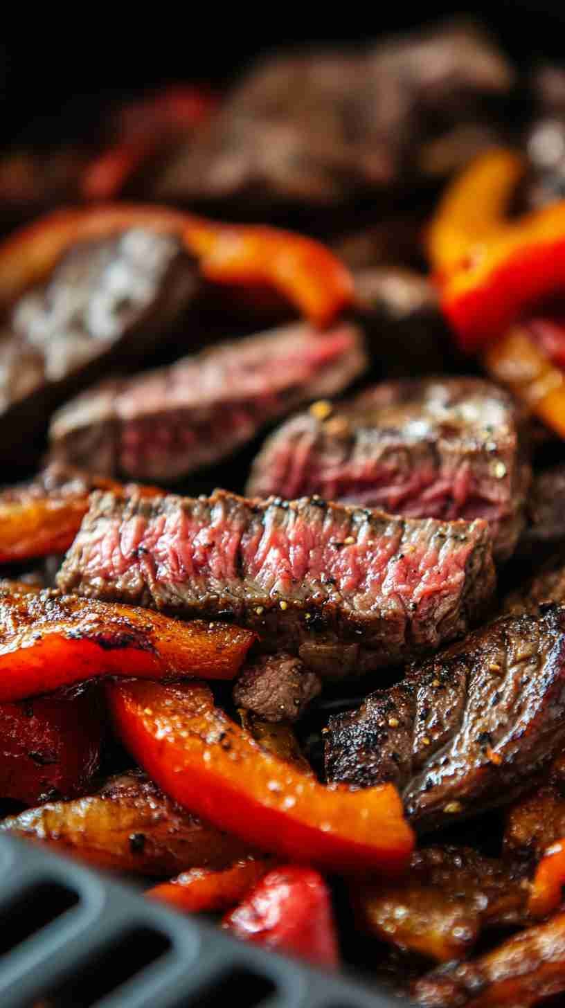 Air Fryer Steak Fajitas