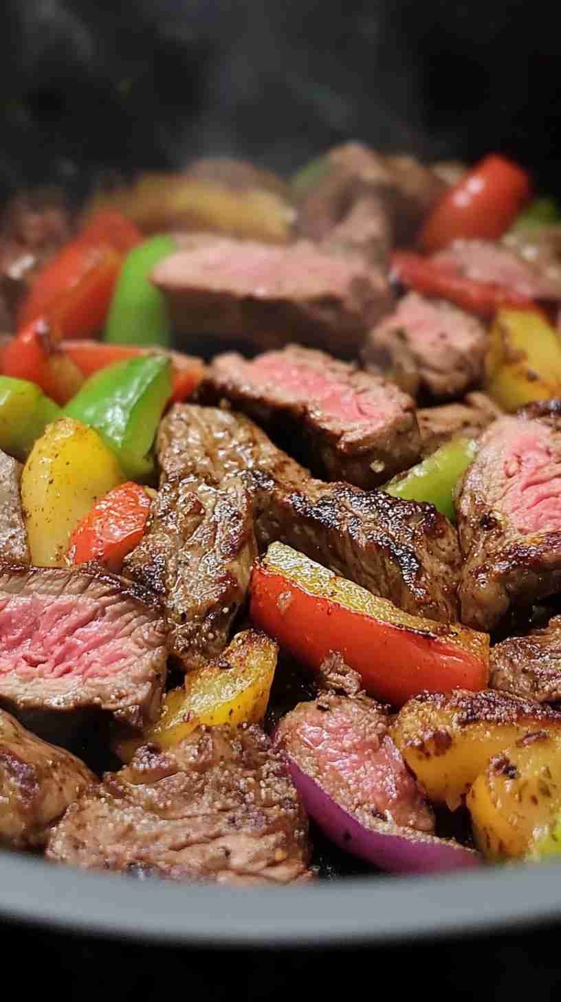Air Fryer Steak Fajitas