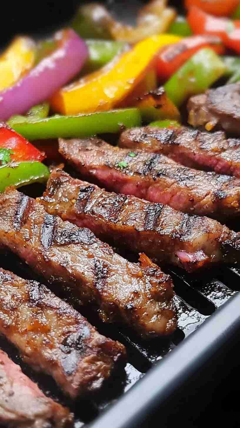 Air Fryer Steak Fajitas