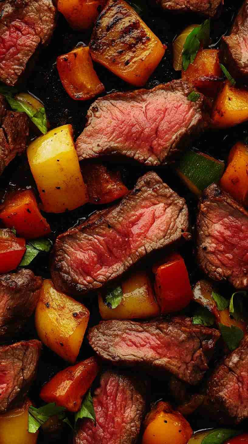 Air Fryer Steak Fajitas