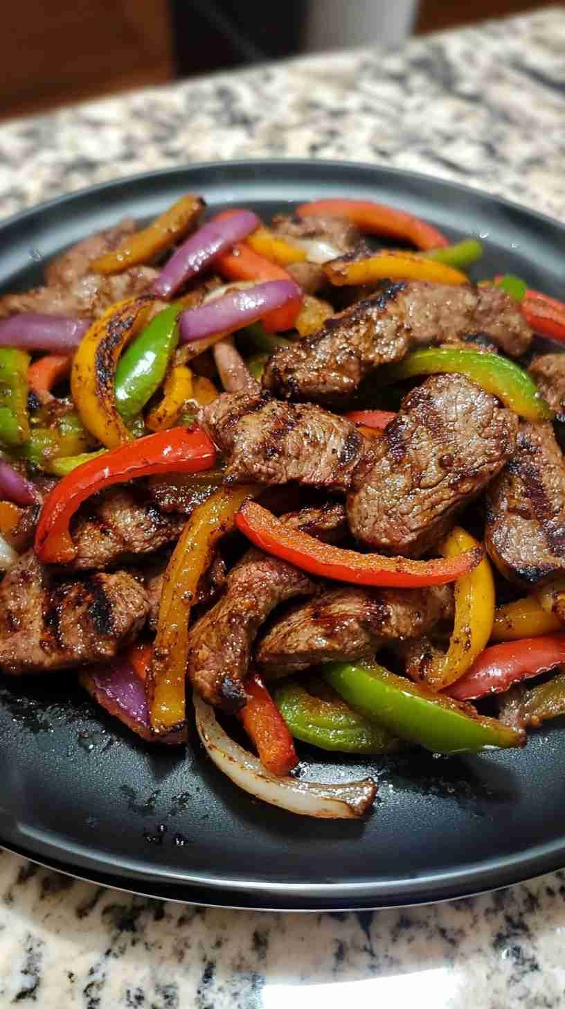 Air Fryer Steak Fajitas