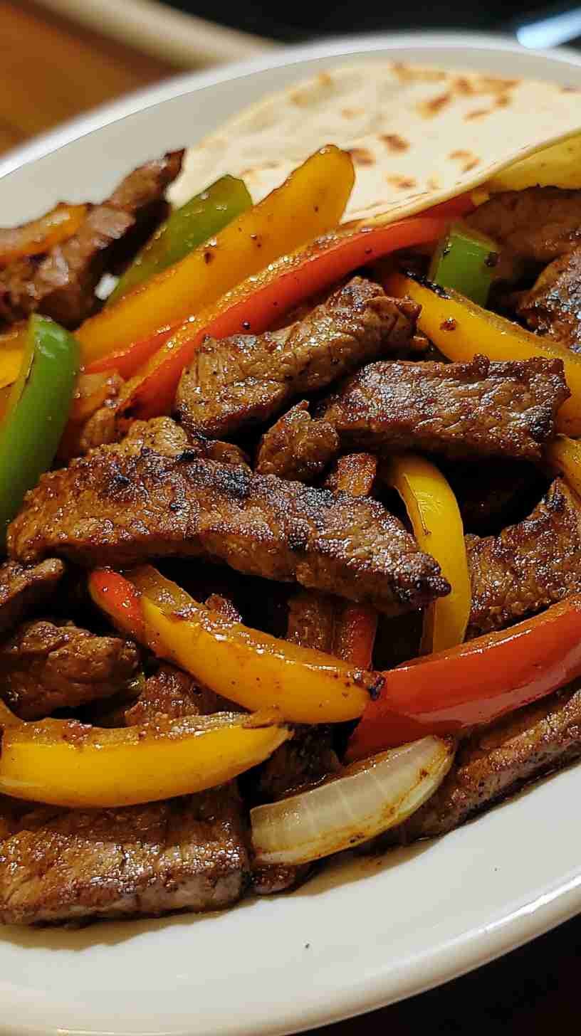 Air Fryer Steak Fajitas