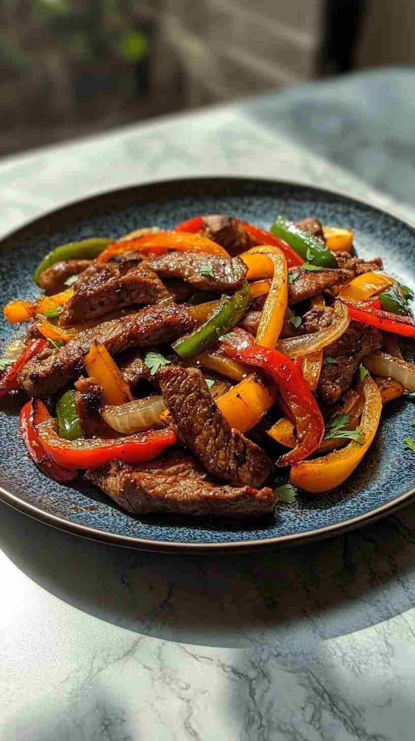 Air Fryer Steak Fajitas