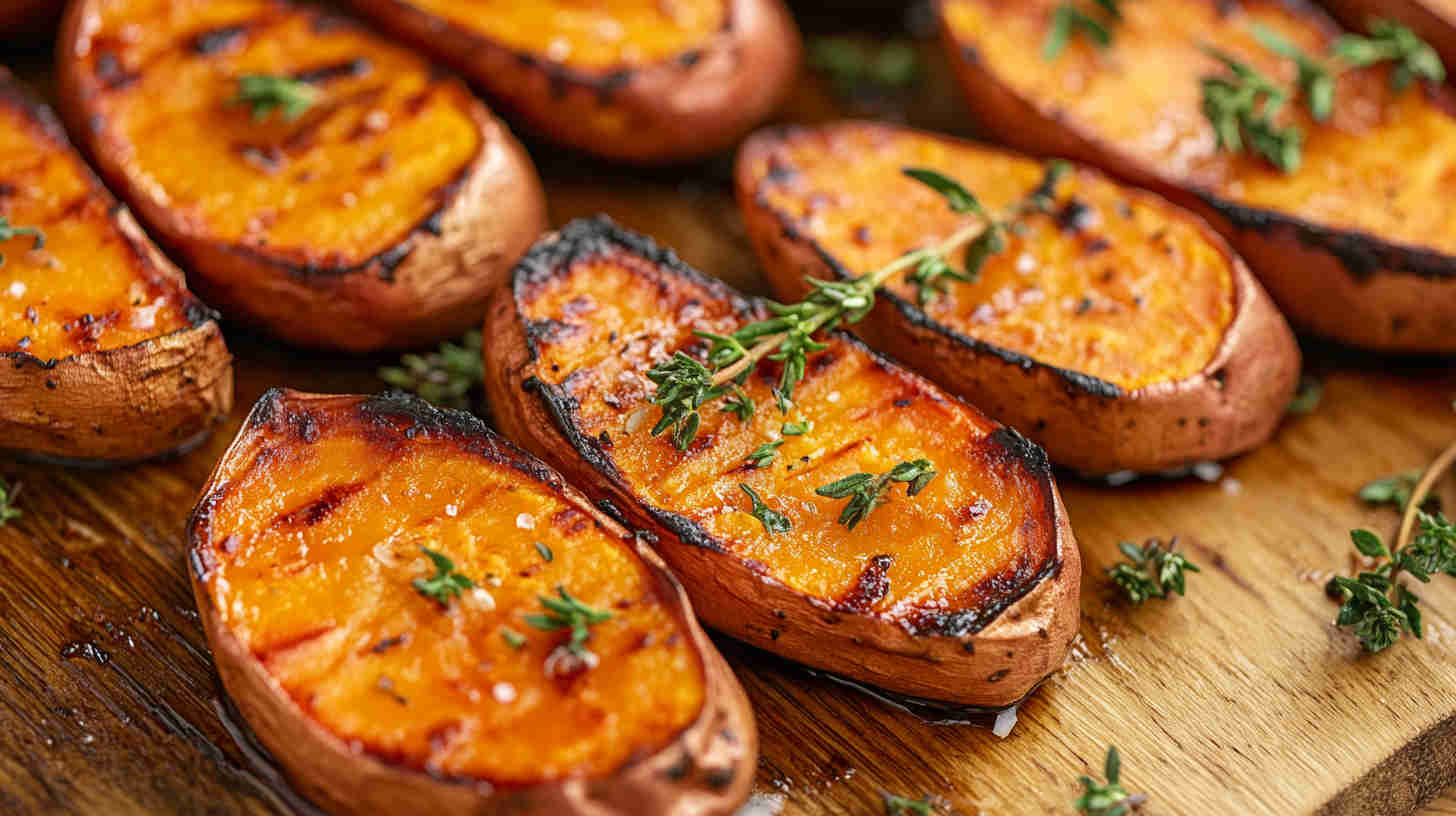 Air Fryer Sweet Potato Skewers with Honey Mustard