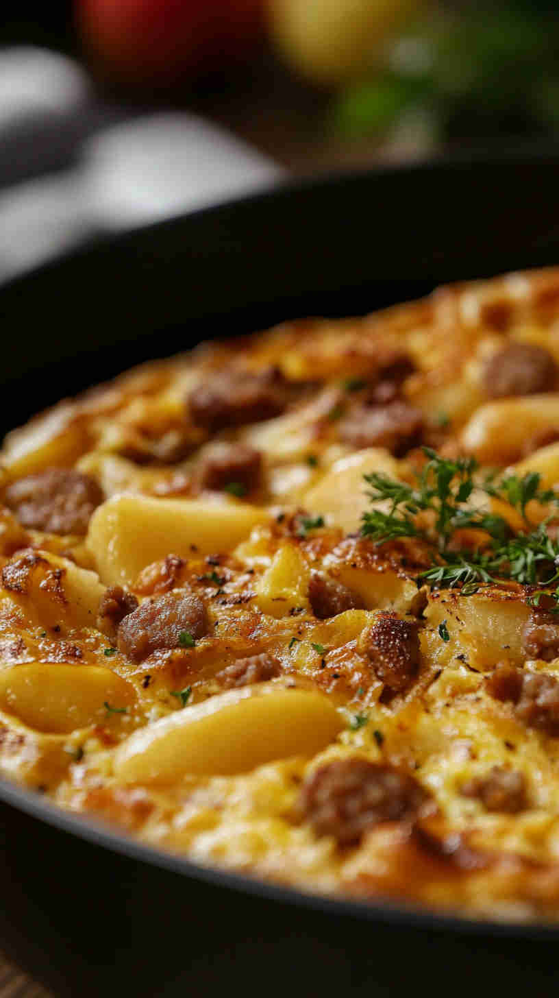 Apple and Sausage Frittata