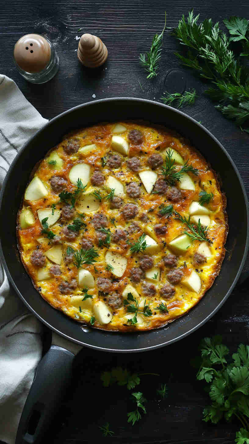 Apple and Sausage Frittata