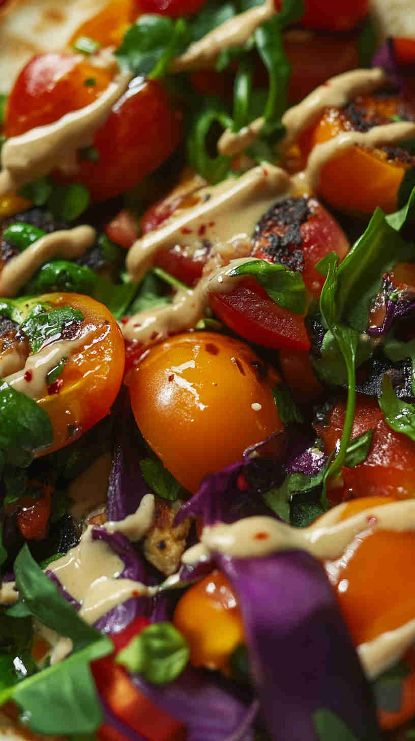 Aubergine Falafel Wraps with Hummus