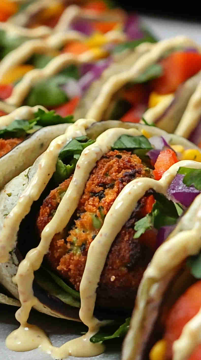 Aubergine Falafel Wraps with Hummus