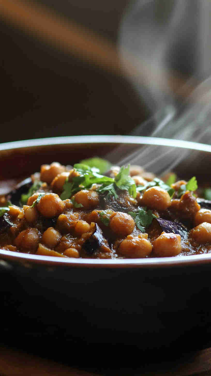 Aubergine and Chickpea Curry