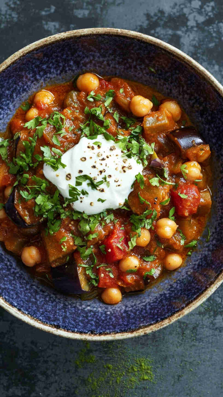 Aubergine and Chickpea Curry