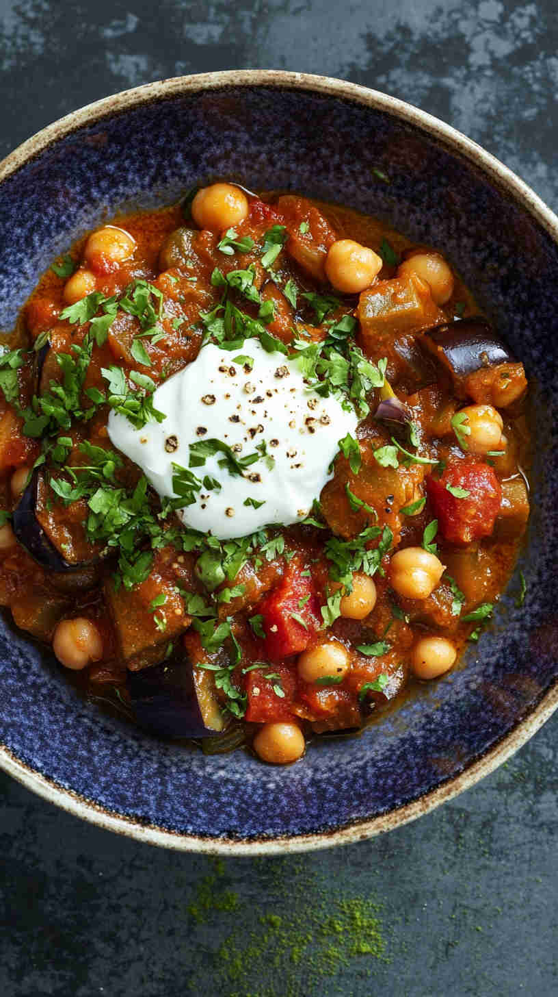 Aubergine and Chickpea Curry
