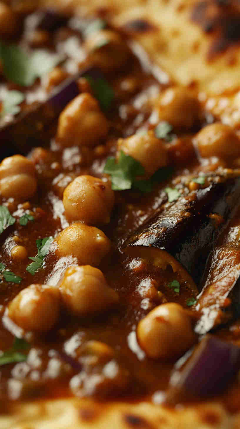Aubergine and Chickpea Curry