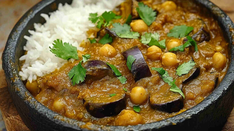 Aubergine and Chickpea Curry