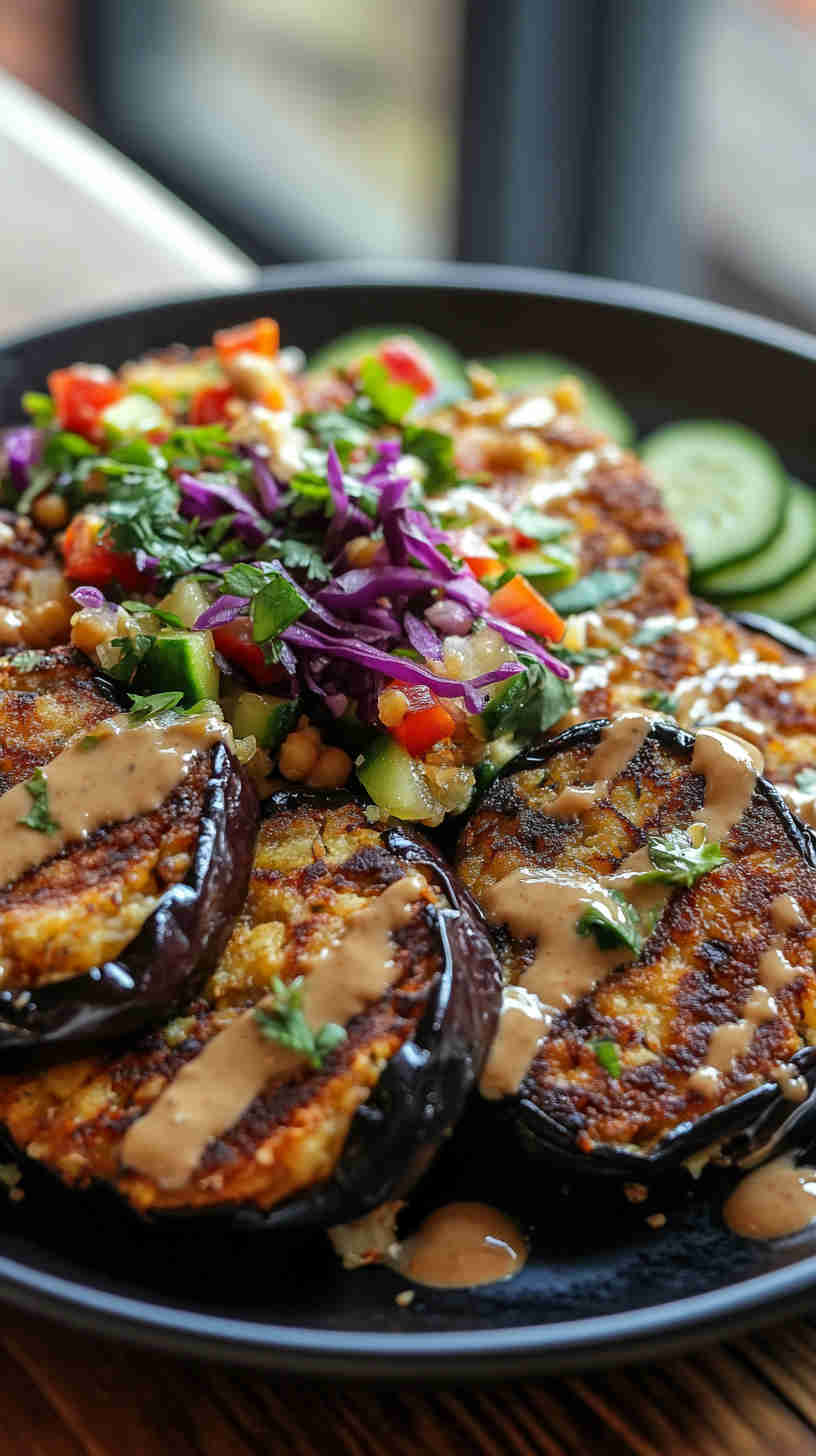 Aubergine and Chickpea Fritters