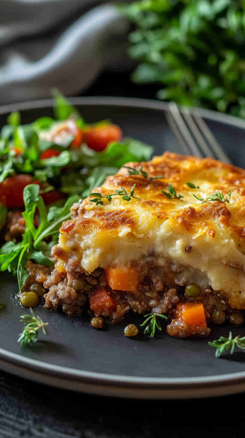 Aubergine and Lentil Shepherd's Pie