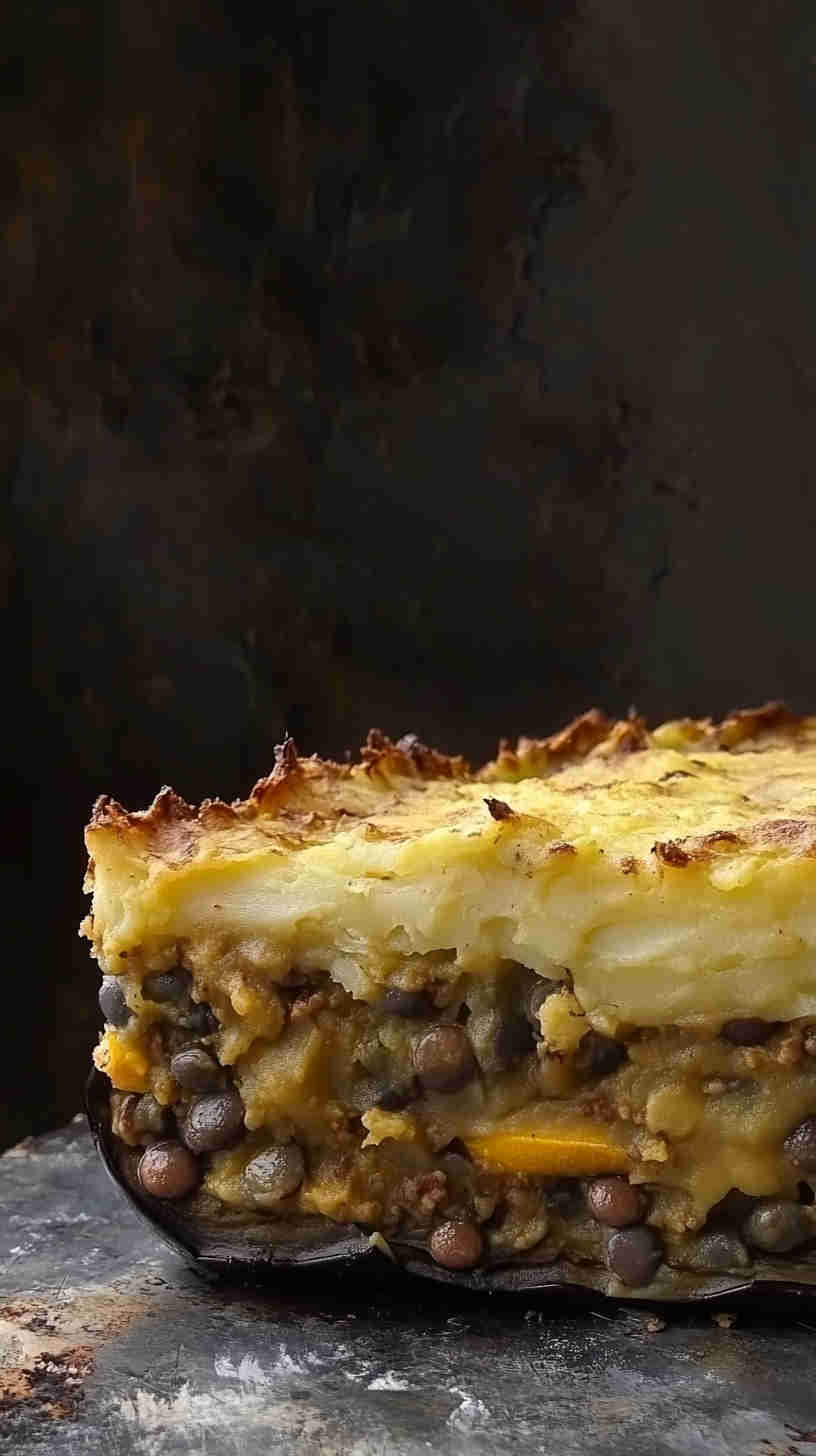 Aubergine and Lentil Shepherd's Pie