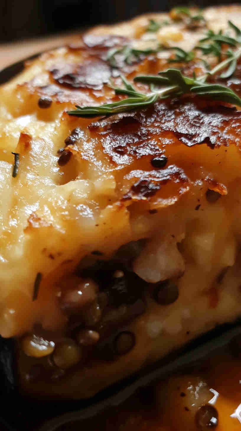 Aubergine and Lentil Shepherd's Pie