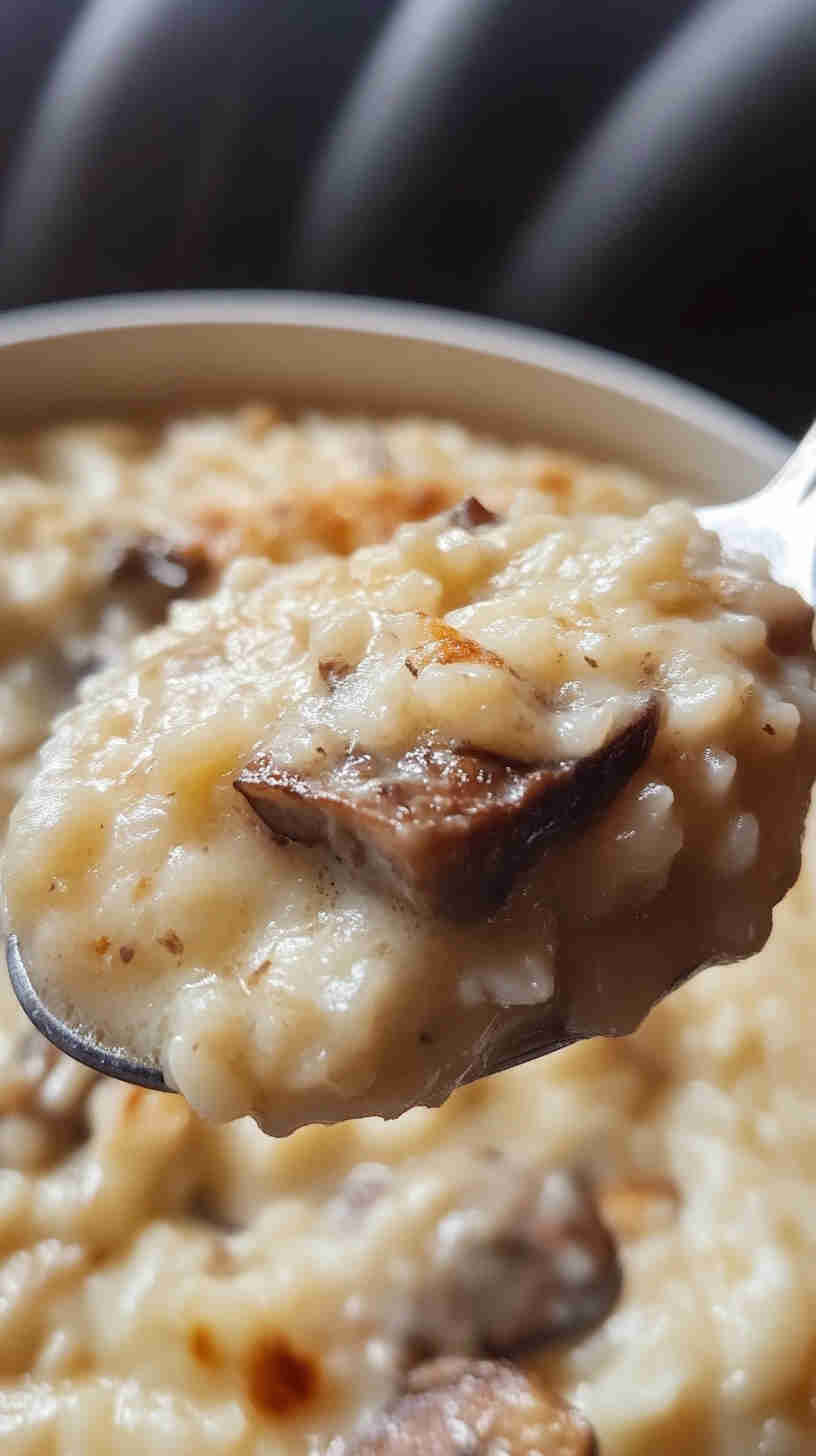 Aubergine and Mushroom Risotto