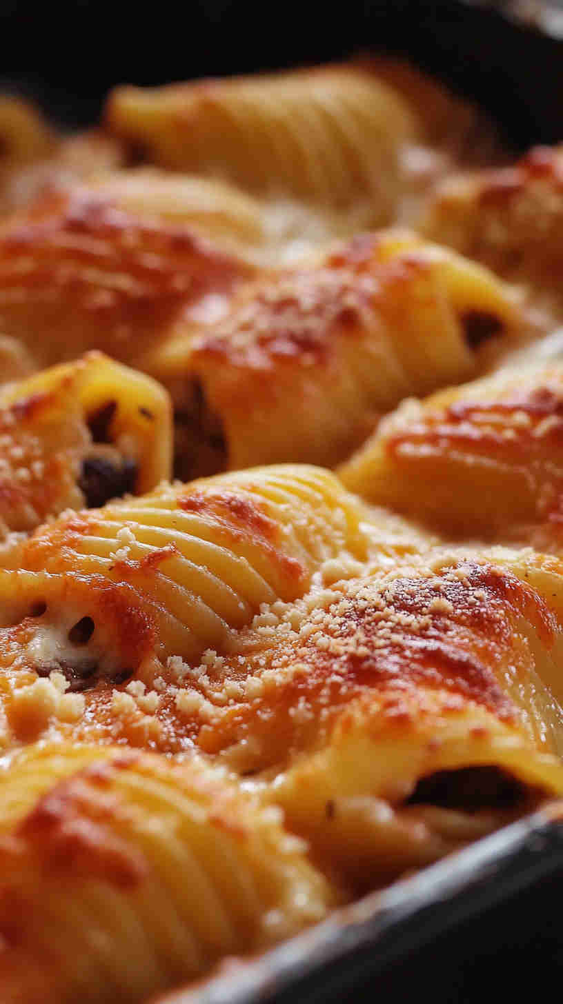 Aubergine and Ricotta Stuffed Pasta Shells
