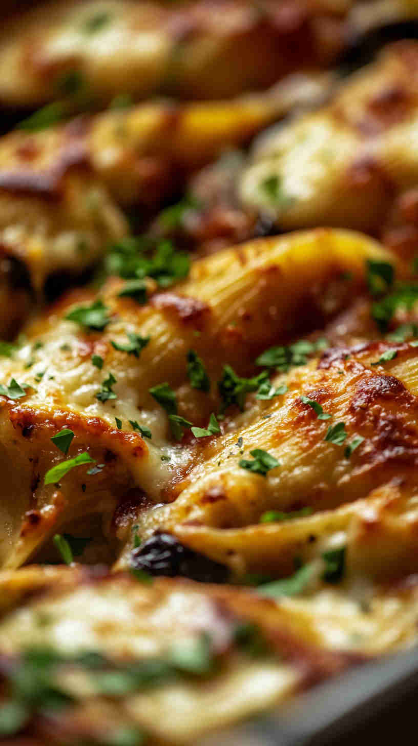 Aubergine and Ricotta Stuffed Pasta Shells