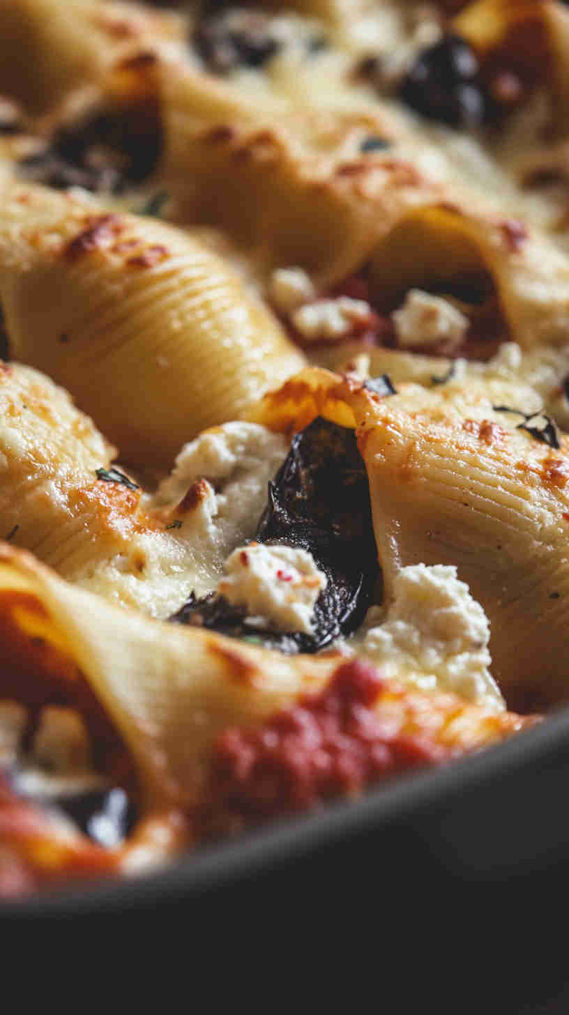 Aubergine and Ricotta Stuffed Pasta Shells
