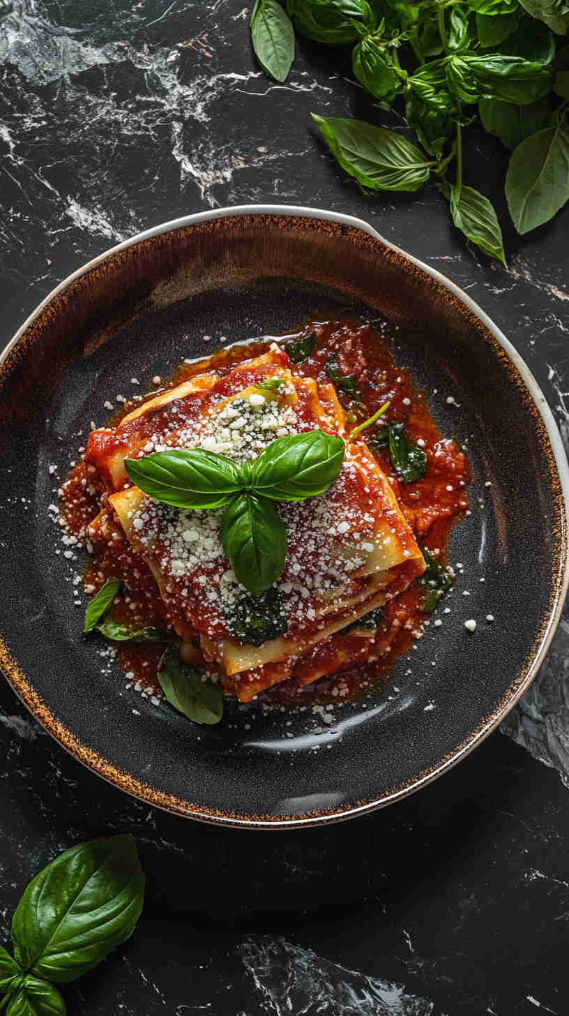 Aubergine and Spinach Lasagna