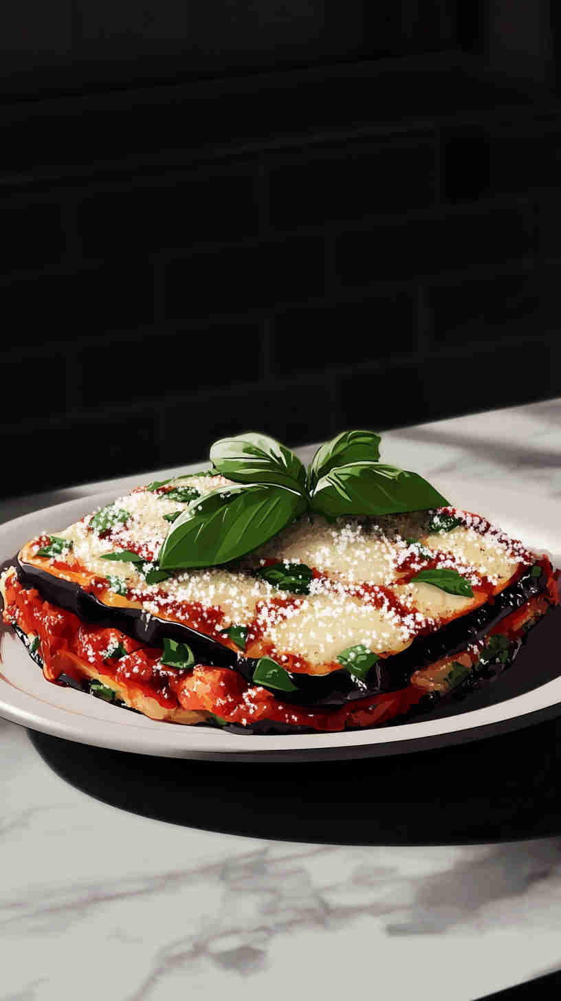 Aubergine and Spinach Lasagna