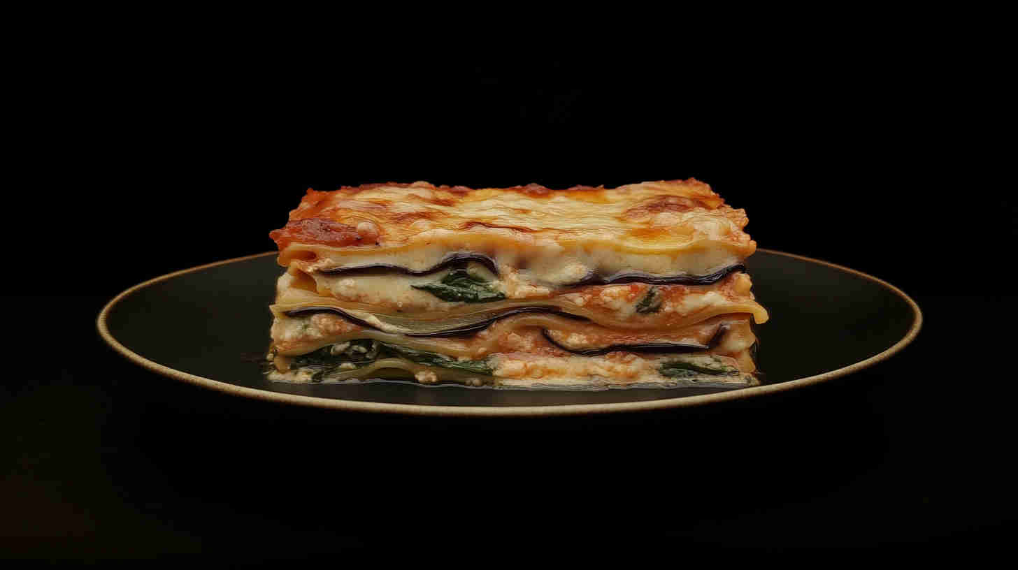 Aubergine and Spinach Lasagna