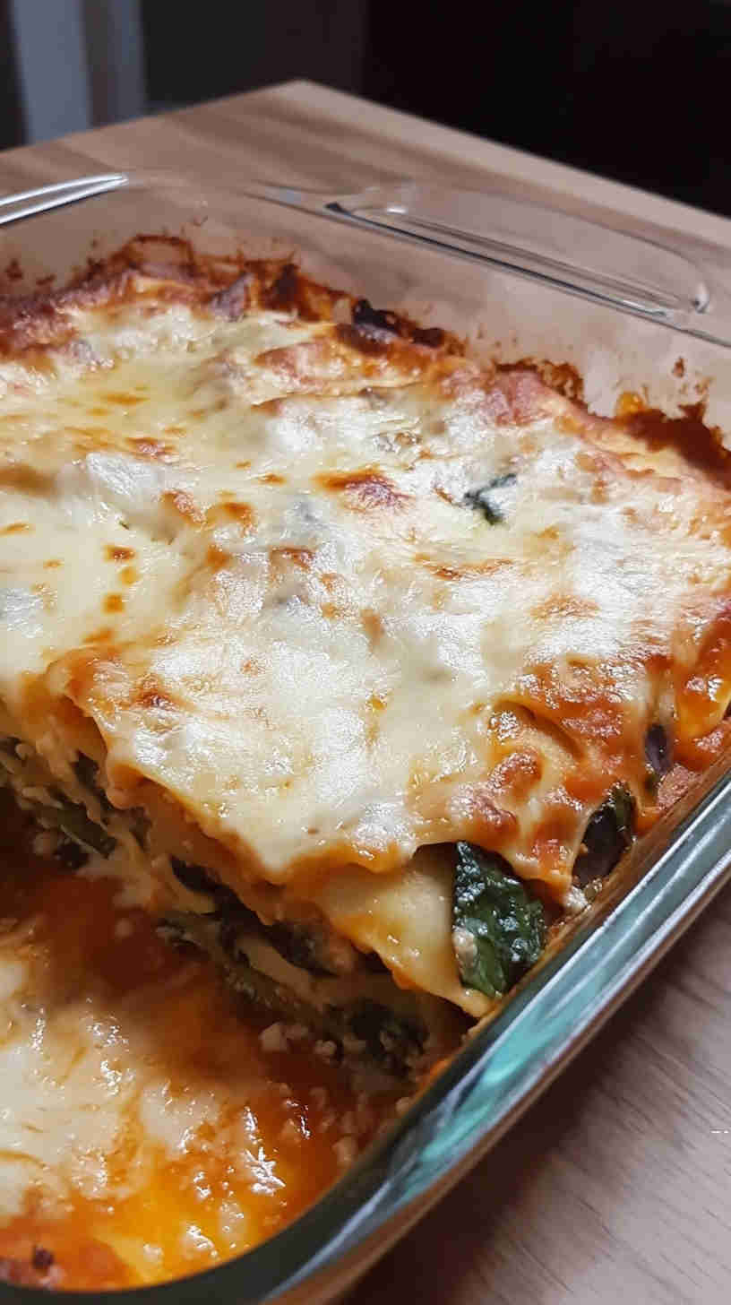 Aubergine and Spinach Lasagna