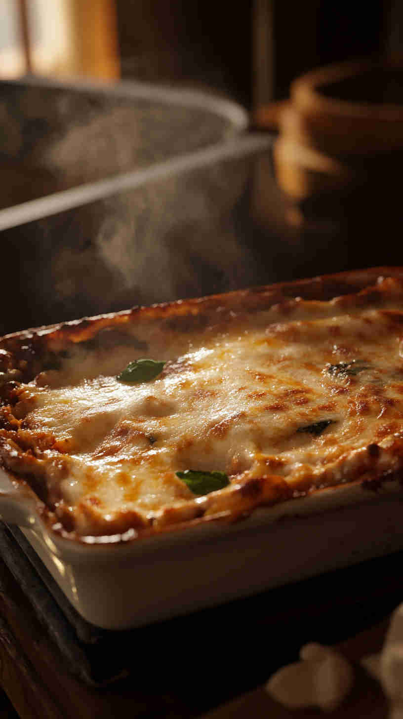 Aubergine and Spinach Lasagna