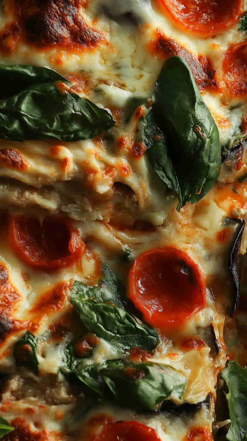 Aubergine and Spinach Lasagna