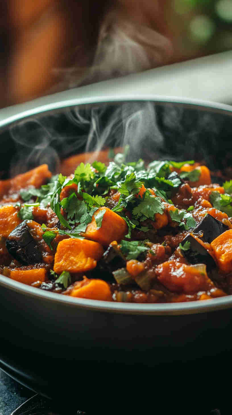 Aubergine and Sweet Potato Stew