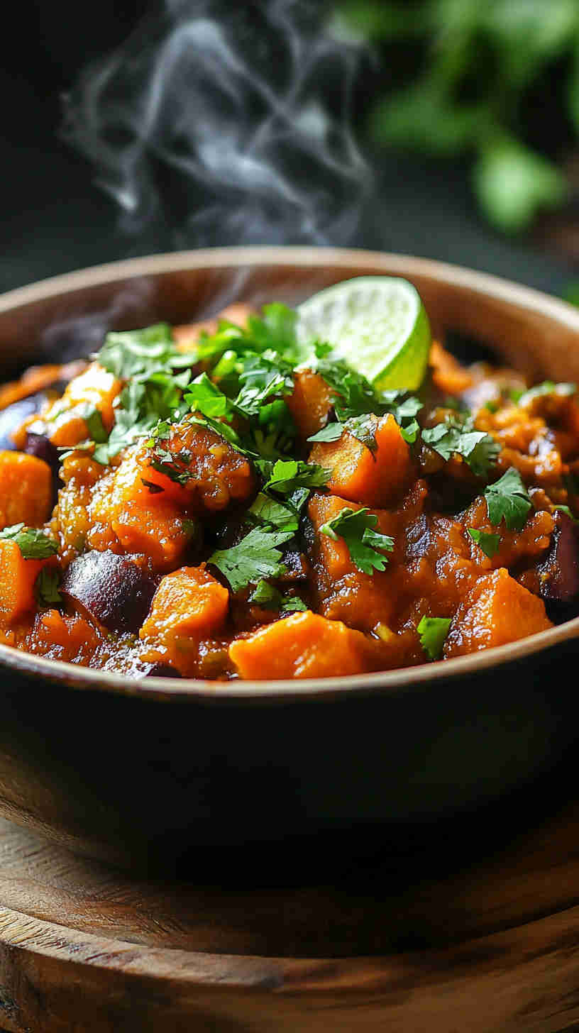 Aubergine and Sweet Potato Stew
