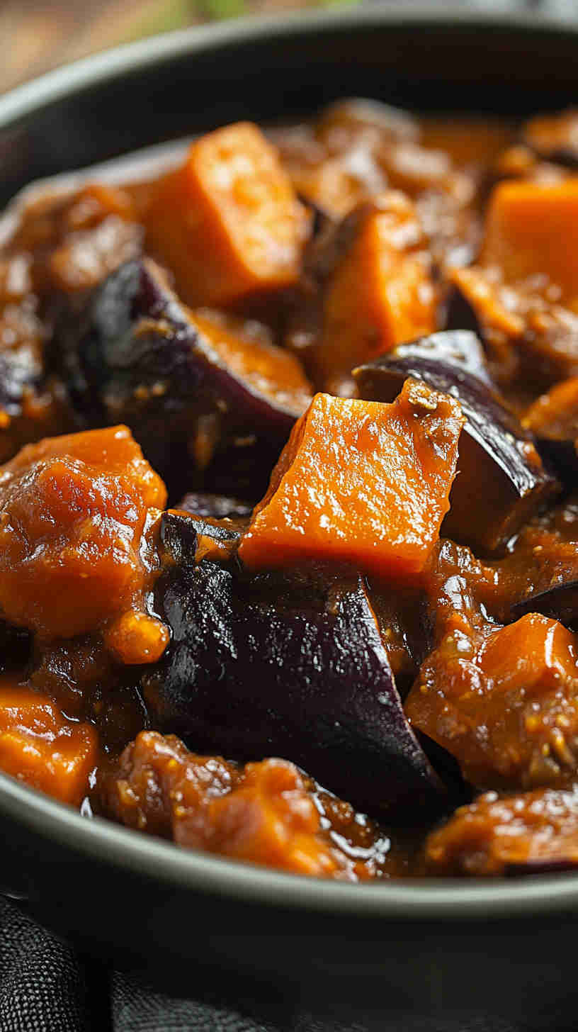 Aubergine and Sweet Potato Stew