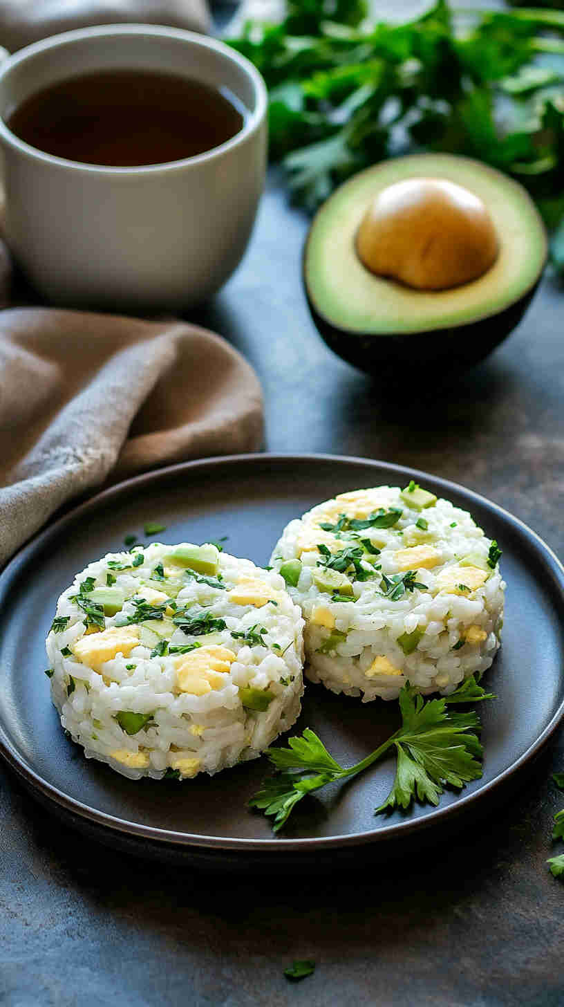 Avocado & Egg Rice Cakes