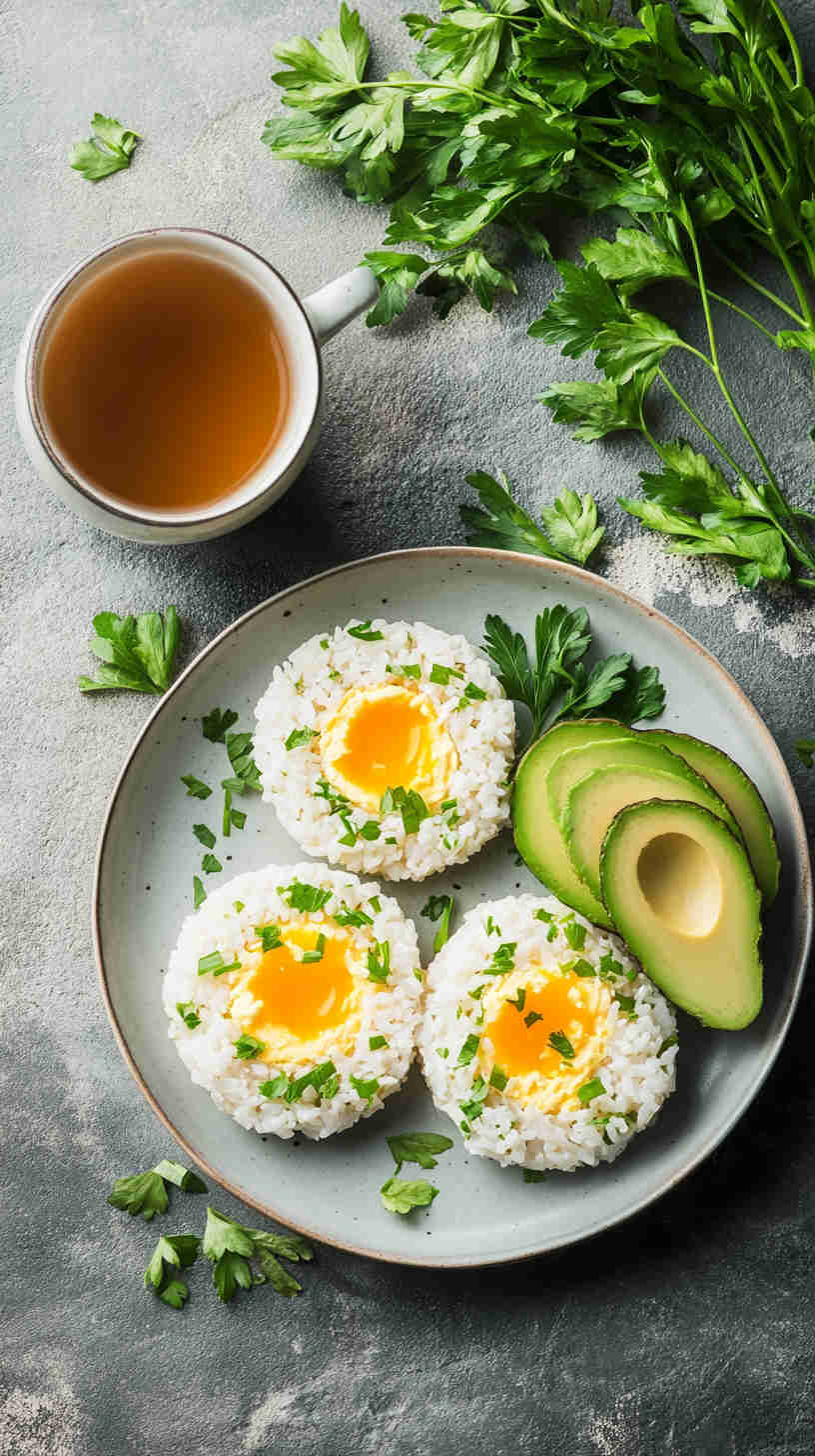 Avocado & Egg Rice Cakes