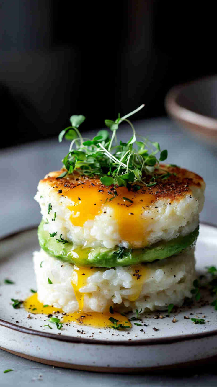 Avocado & Egg Rice Cakes
