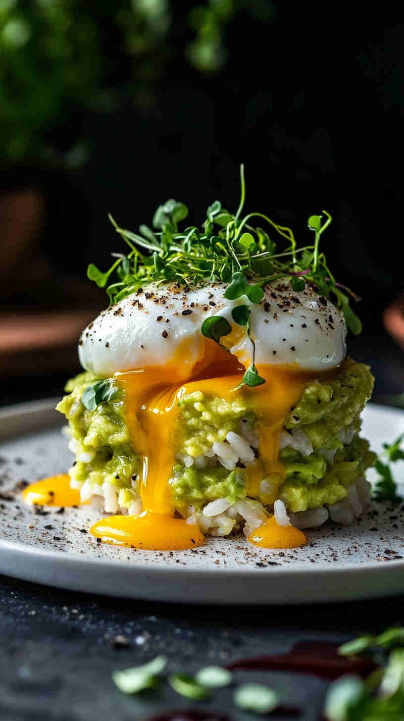 Avocado & Egg Rice Cakes