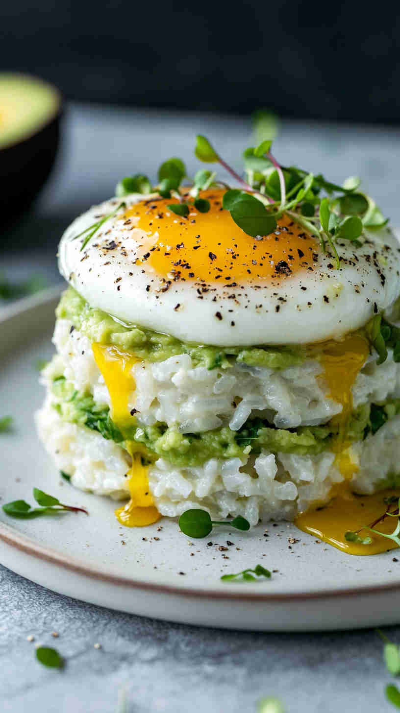 Avocado & Egg Rice Cakes