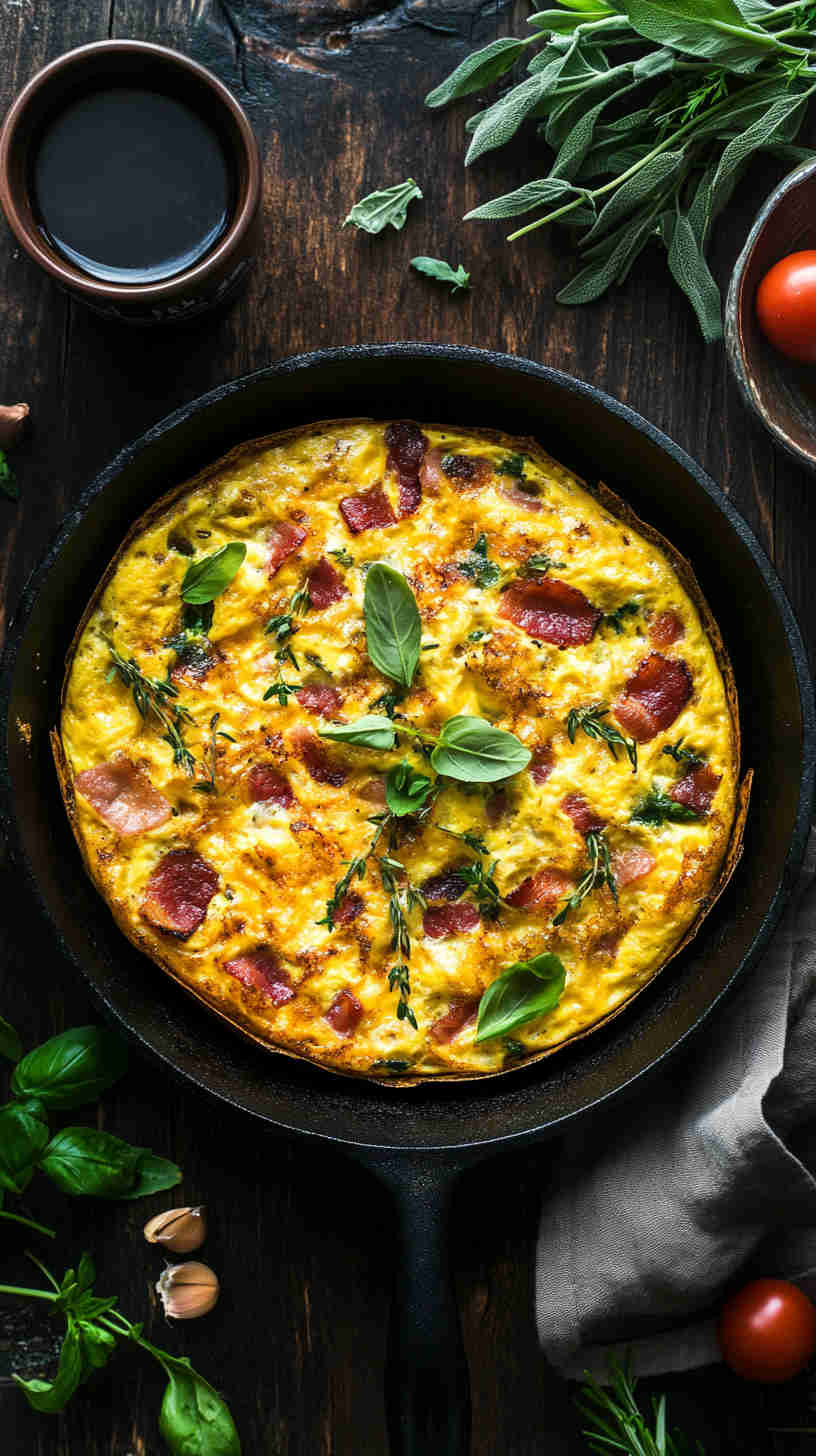 Bacon and Cheddar Breakfast Frittata