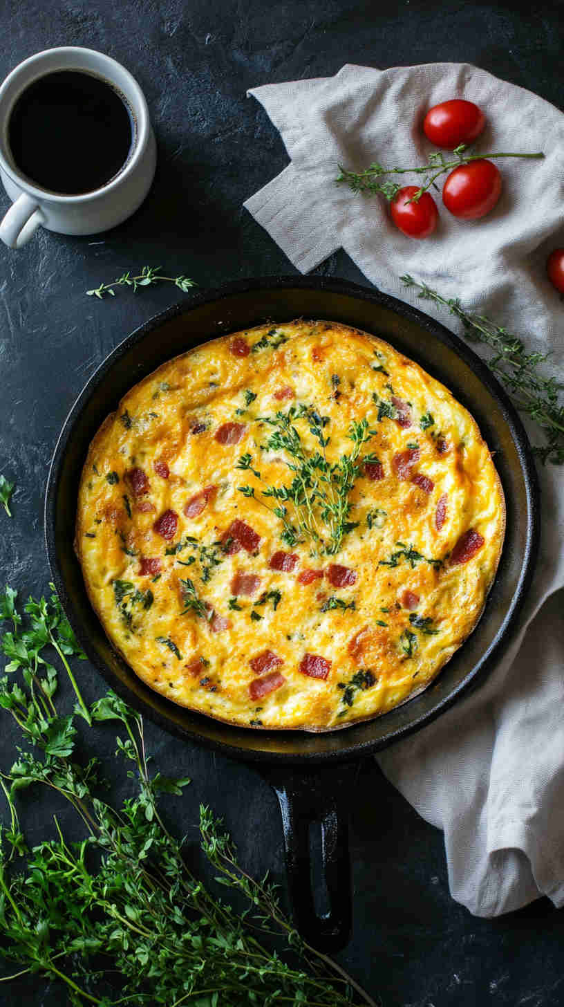 Bacon and Cheddar Breakfast Frittata