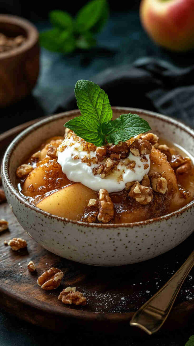 Baked Apple with Walnuts and Honey