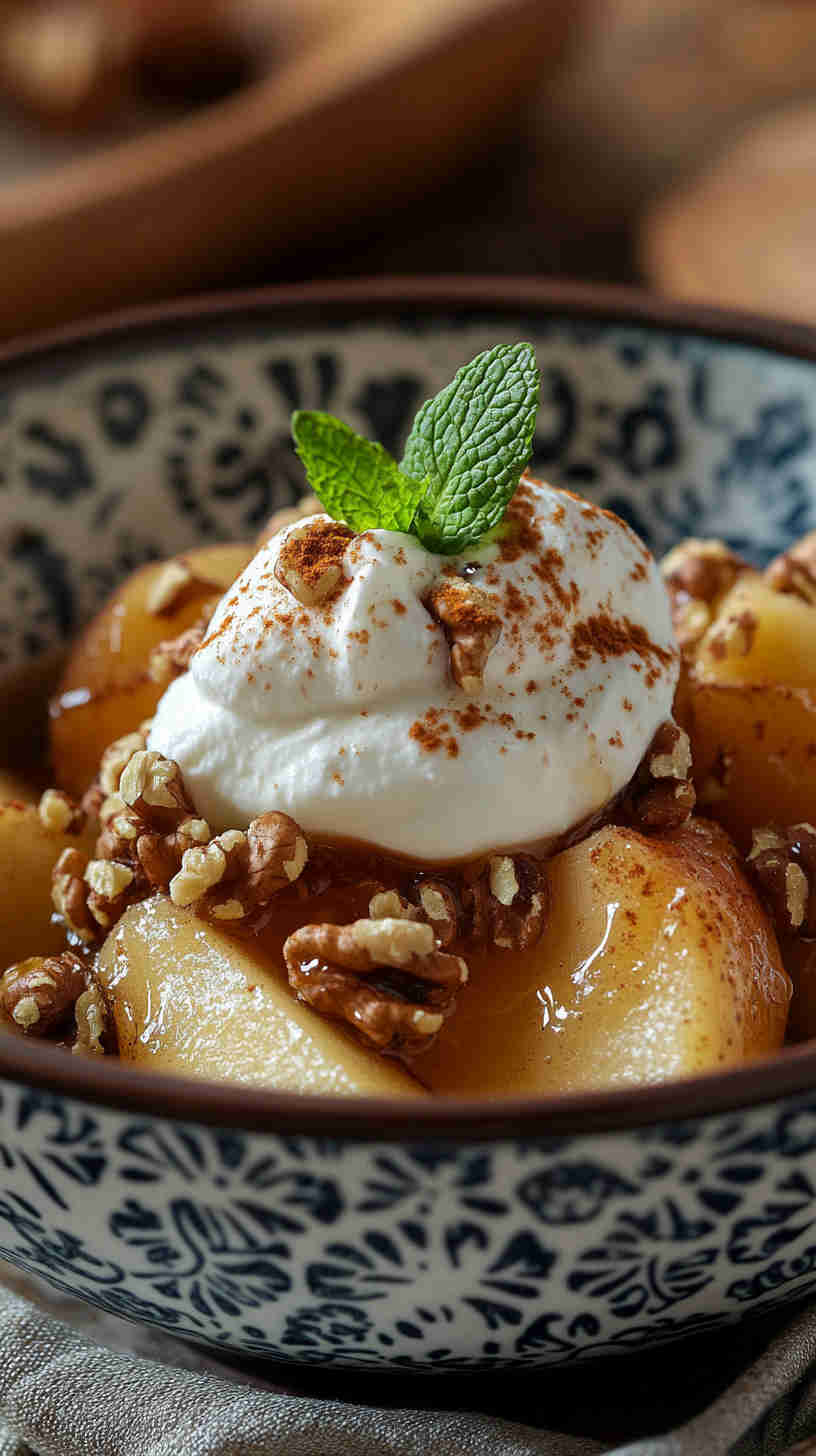 Baked Apple with Walnuts and Honey