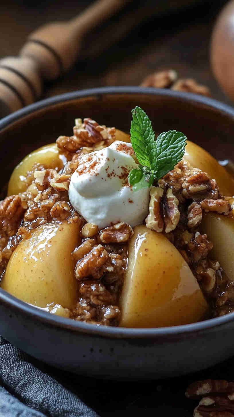 Baked Apple with Walnuts and Honey