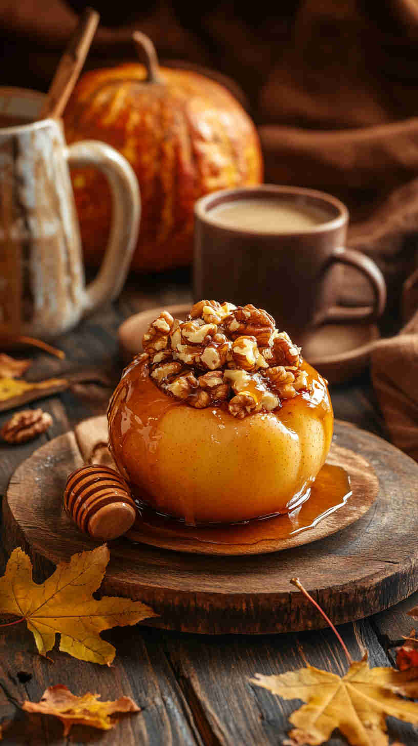Baked Apple with Walnuts and Honey