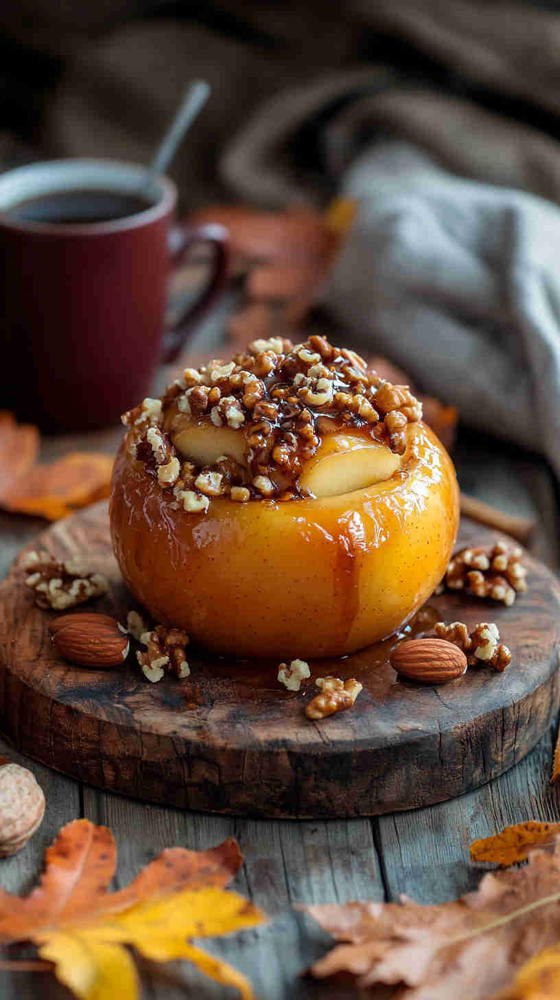 Baked Apple with Walnuts and Honey